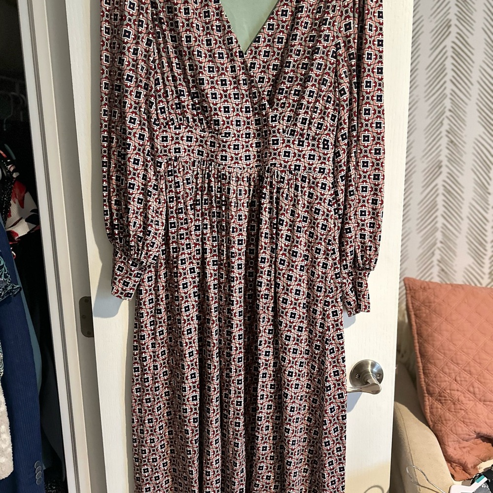 Boden Anna geometric midi dress 8 - Picture 4 of 4
